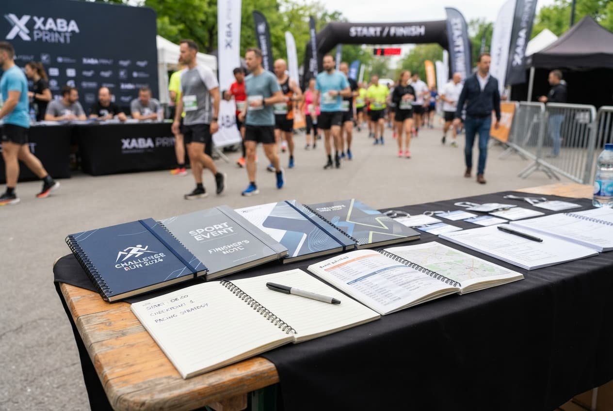 Pile de carnets publicitaires personnalisés